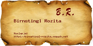Birnstingl Rozita névjegykártya